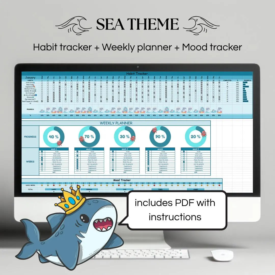 Ocean Aesthetic Habit Tracker