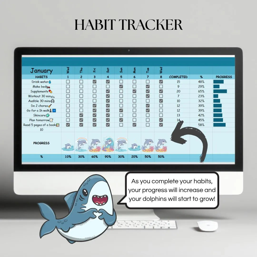 Ocean Aesthetic Habit Tracker