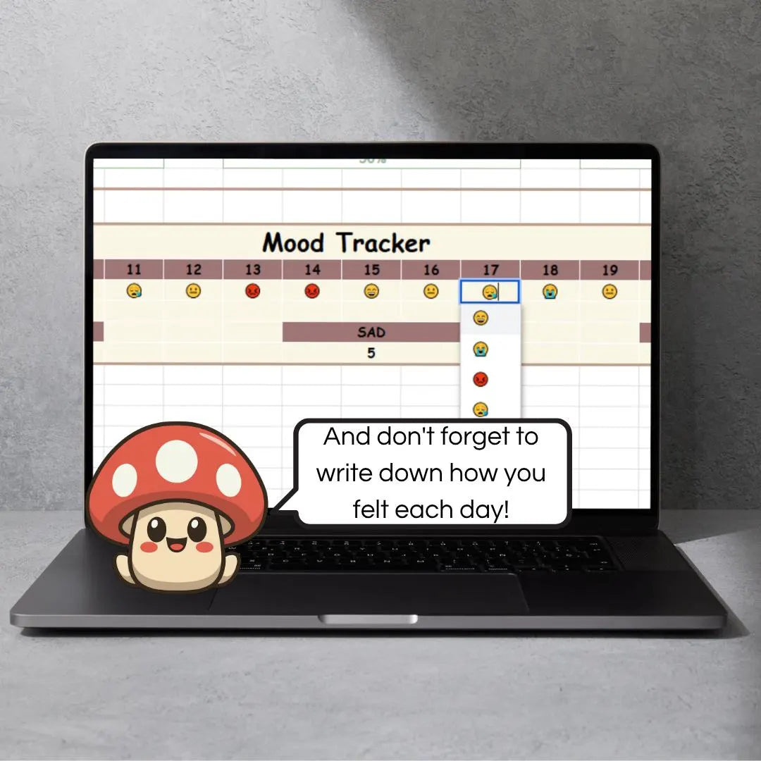 Mushroom Aesthetic Habit Tracker