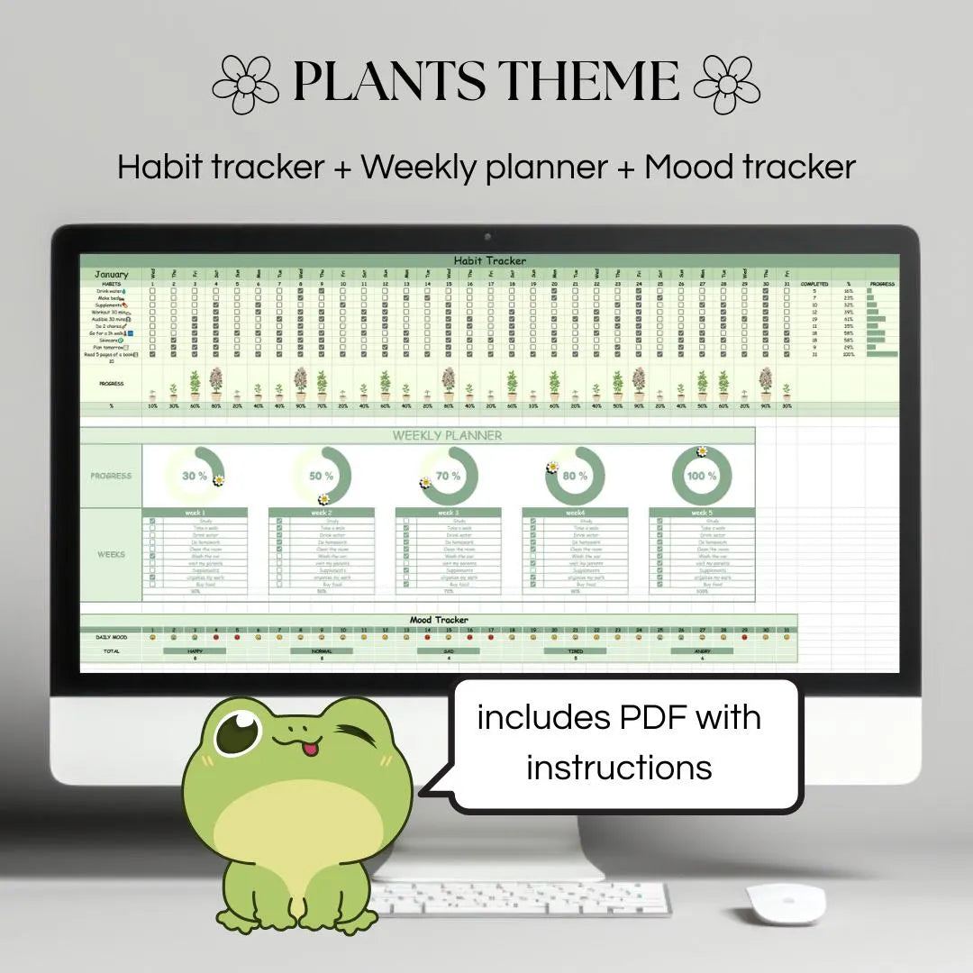 Botanical Aesthetic Habit Tracker