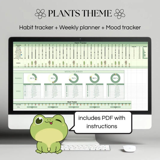 Botanical Aesthetic Habit Tracker